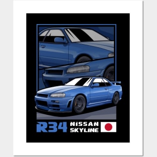 Nissan Skyline R34 Posters and Art